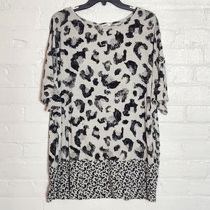 CJ Banks Animal Print Top